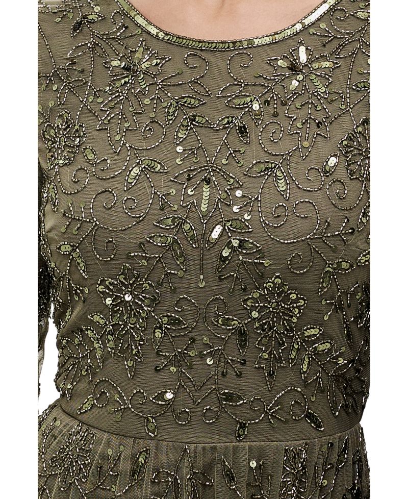 Women's Modest Ebellished Sequins A Line Maxi Dress