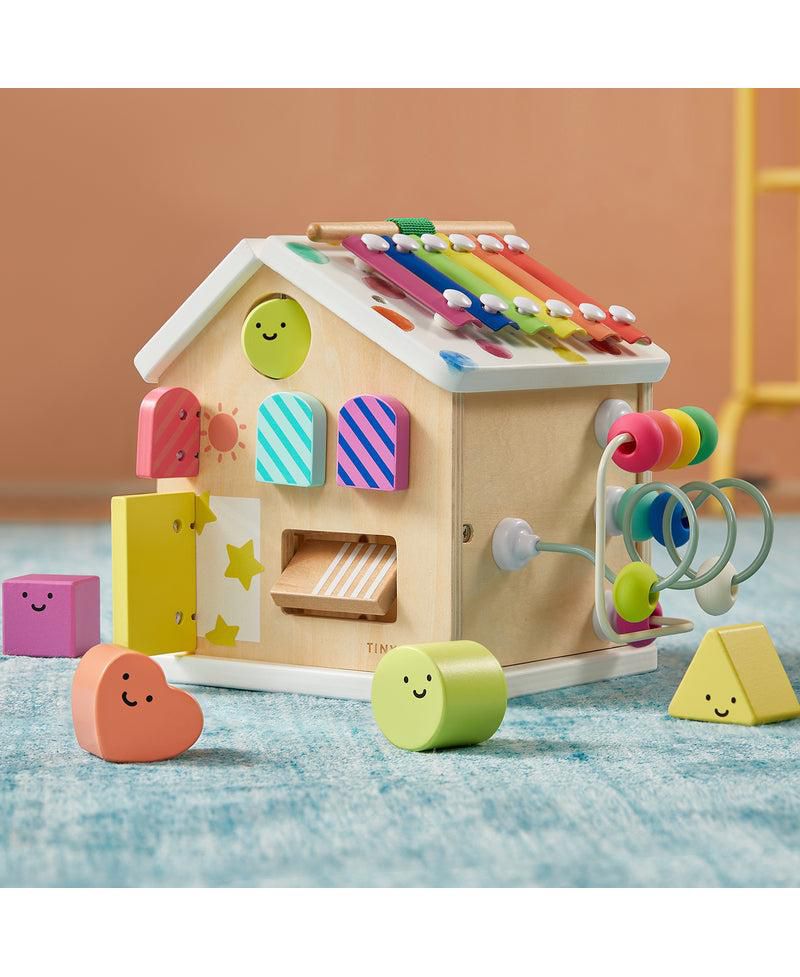 9-in-1 Wooden Activity Cube - Montessori Baby Activity Center