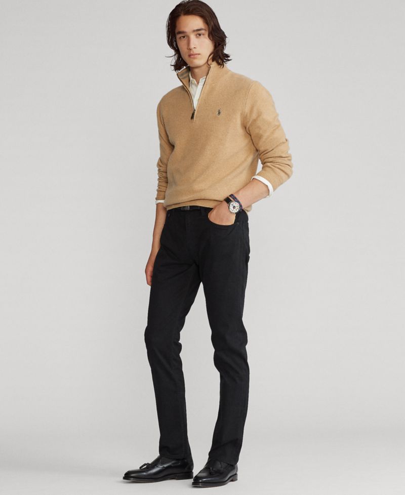 Men's Slim Straight Stretch Sateen Five-Pocket Pants