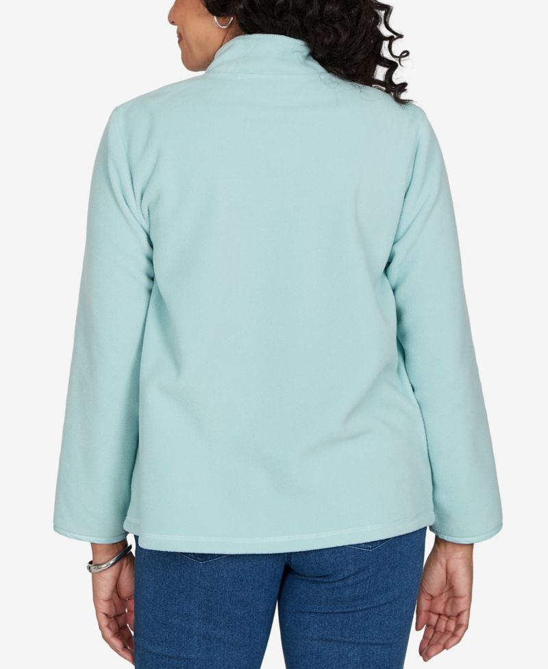 Petite Classic Quilted Zip Front Knit Jacket