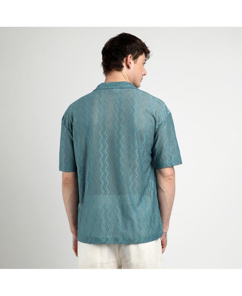 Men's Splash Check Oversized Shirt