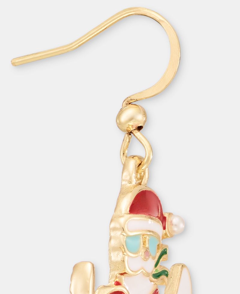 Santa Claus Pilot Plane Drop Earrings