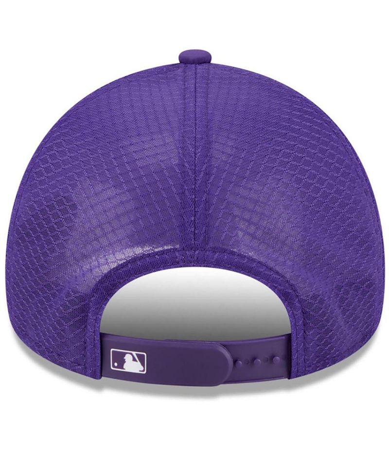 Men's Purple Colorado Rockies 2026 Batting Practice Alternate Apex 9FORTY Adjustable Hat