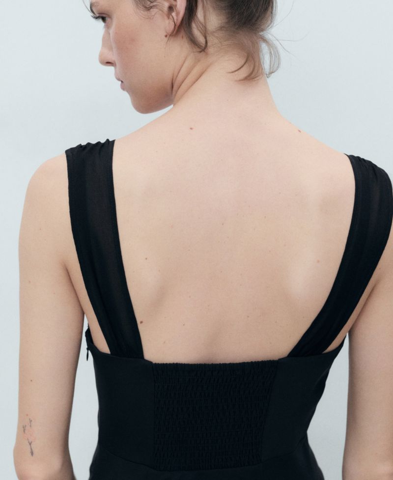 Women's Ruched Neckline Short Dress