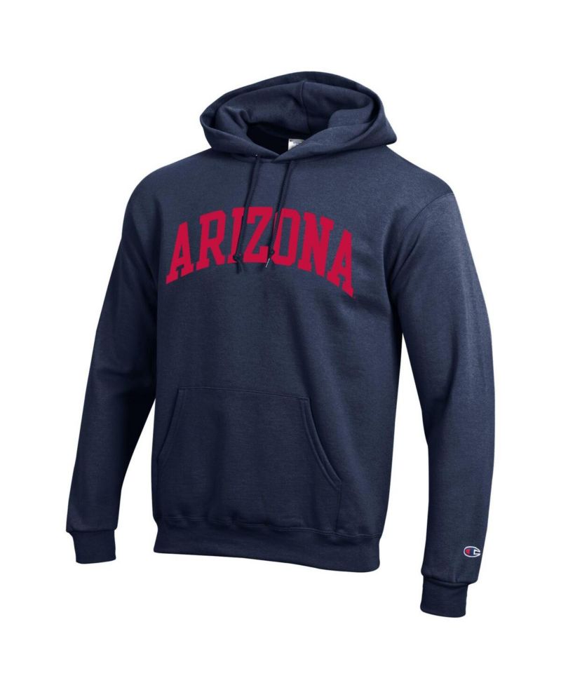 Men's Navy Arizona Wildcats Basic Arch Fleece Pullover Hoodie