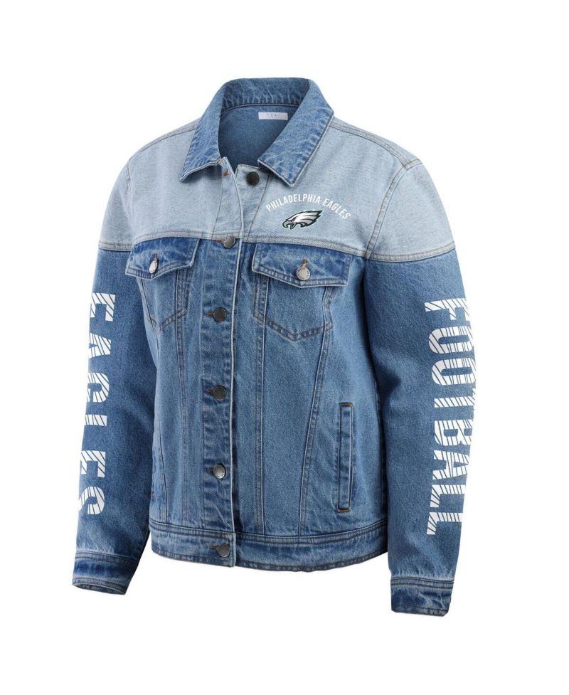 Women's Philadelphia Eagles Full-Button Denim Jacket