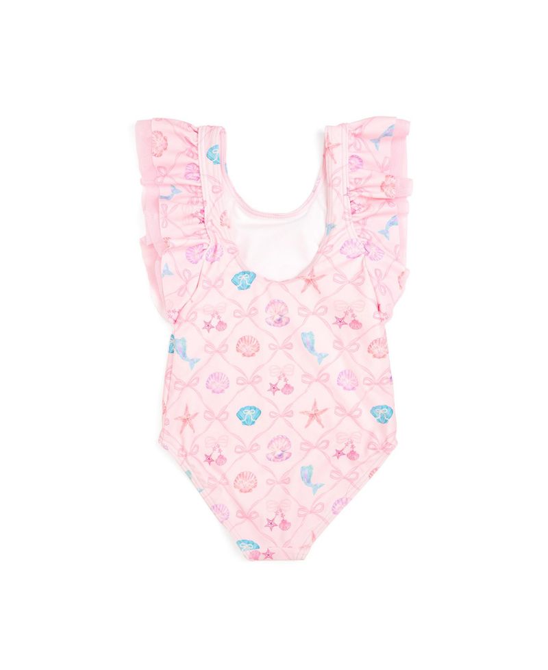 Toddler Girls Mermaid Trellis Bathing Suit