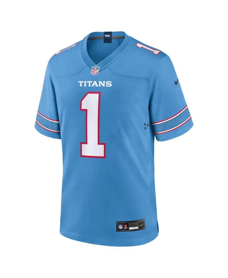 Men's Carnell Tate Light Blue Tennessee Titans 2026 NFL Draft First Round Pick No. 4 Team Game Jersey