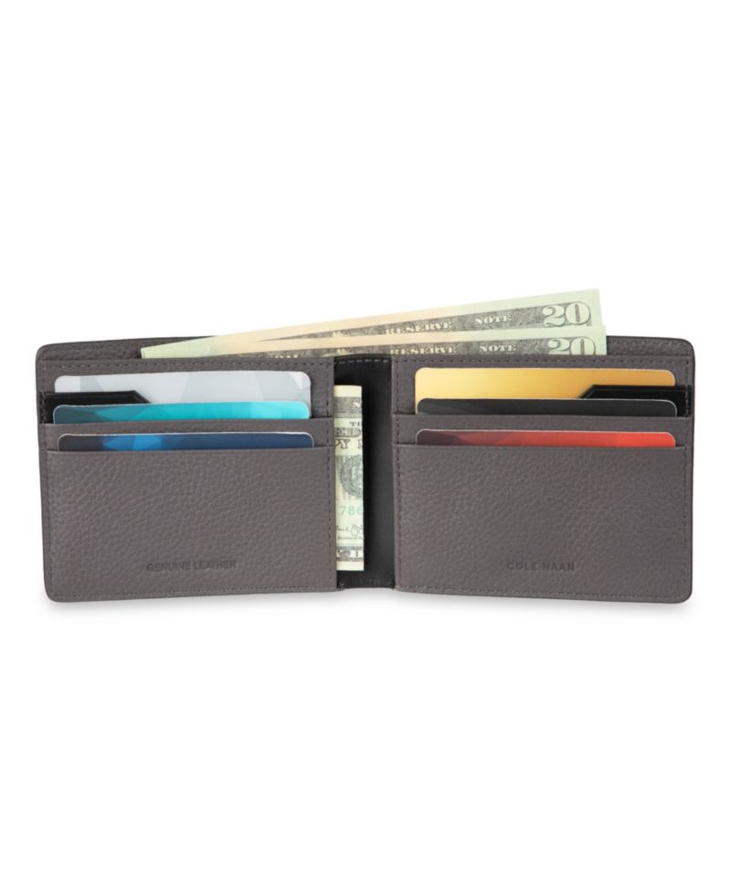 Men's RFID Two-Tone Pebbled Leather Slimfold Wallet