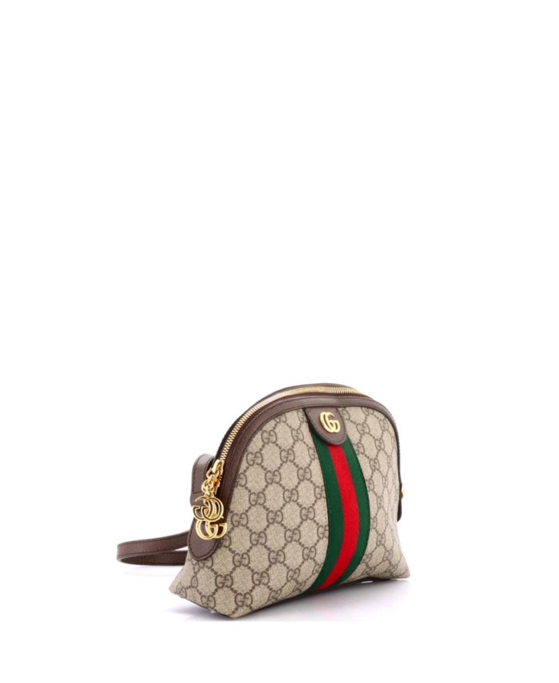 Small Ophidia Dome Shoulder Bag GG Coated Canvas