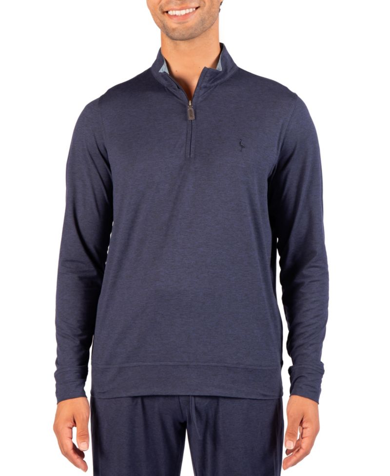 Men's Brushed Melange Quarter Zip Sweater