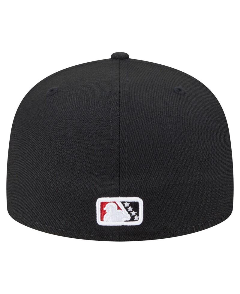 Men's Black Rocket City Trash Pandas Authentic Collection 59FIFTY Hat