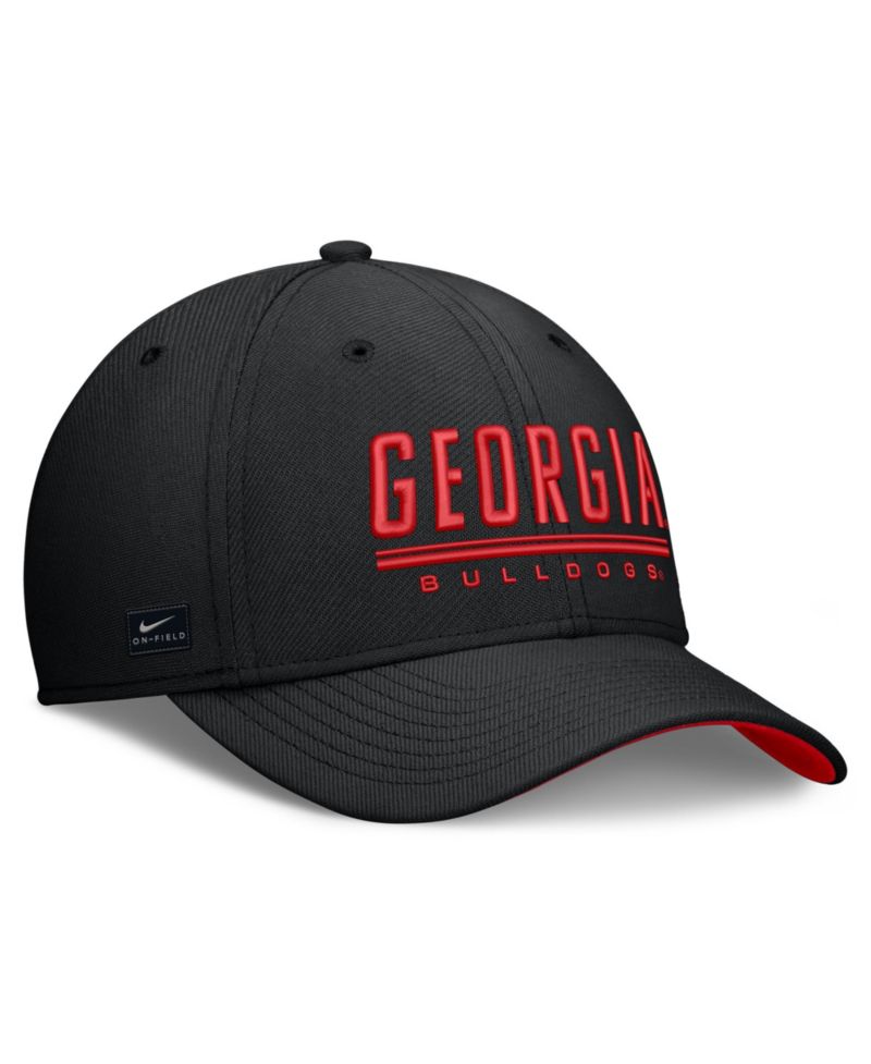 Men's Black Georgia Bulldogs Game Day Rise Swooshflex Hat