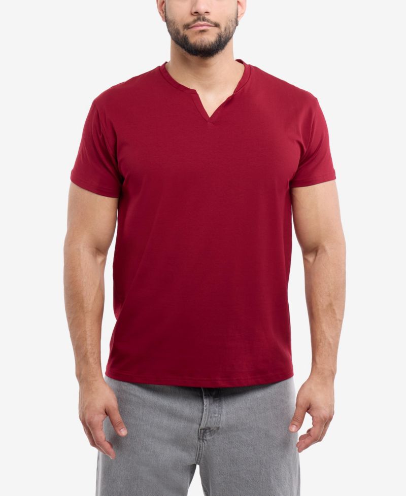Men's Basic V-Notch Neck Short Sleeve T-Shirt