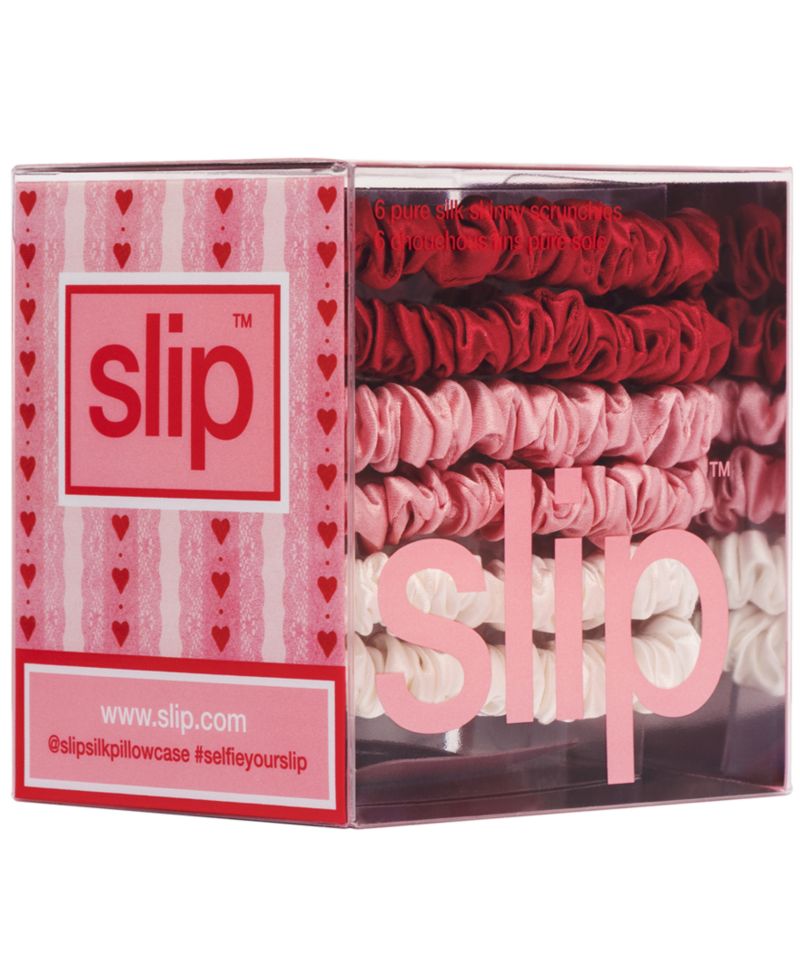 6-Pc. Sweeties Pure Silk Skinny Scrunchies