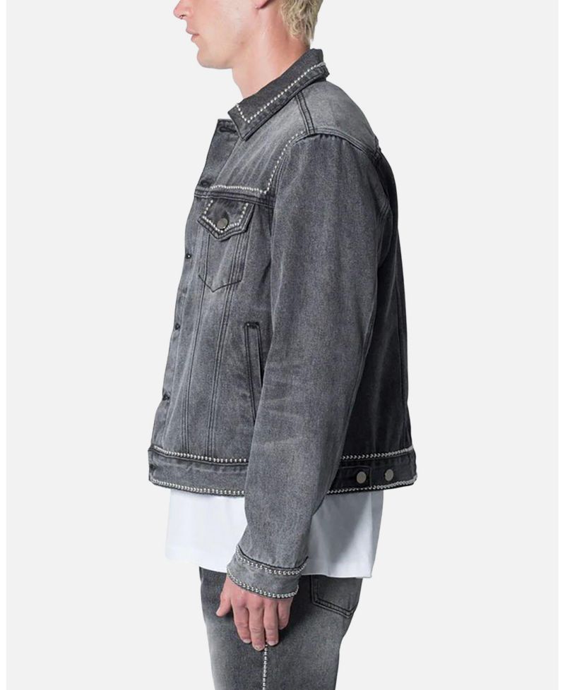 Men's Flat Studded Trucker Jacket