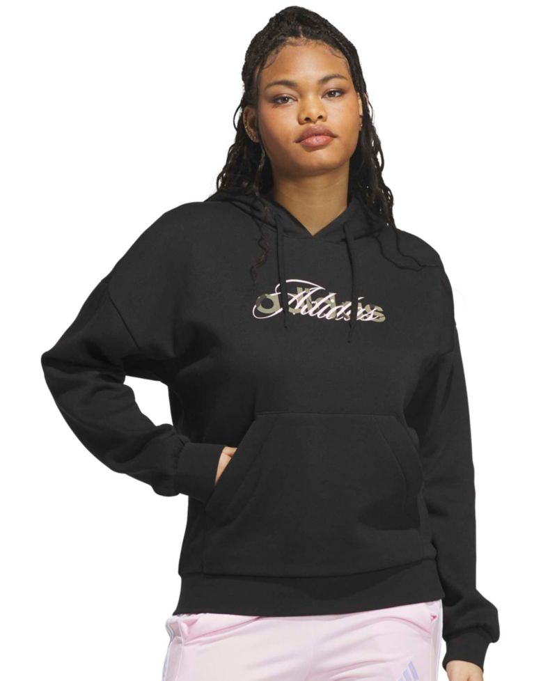 Women's Camo Wordmark Graphic Fleece Hoodie