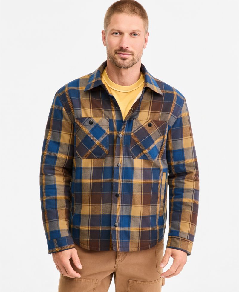 Men's Plaid Regular-Fit Shirt Jacket