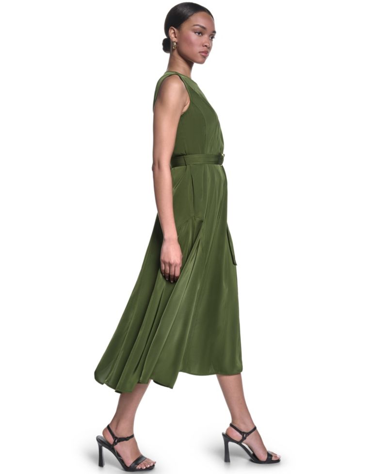 Women's Twill Midi Dress