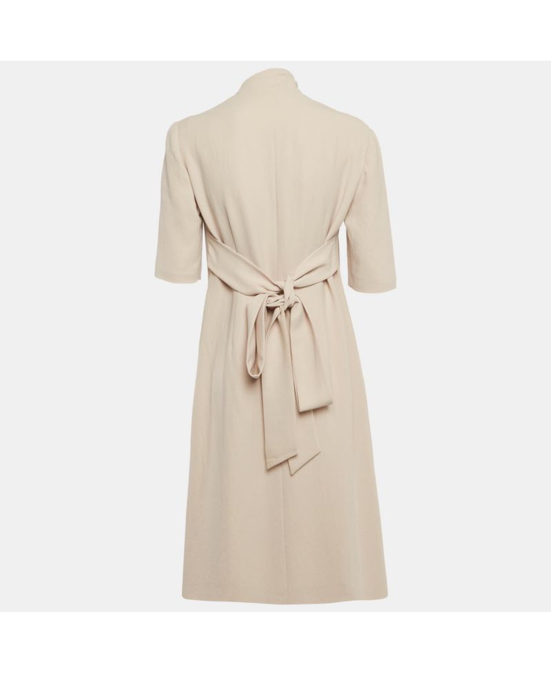 Women's Crepe Draped Midi Dress
