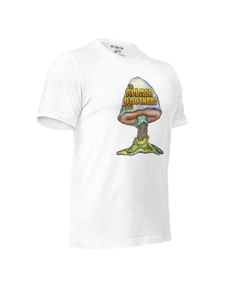Men's and Women's White The Allman Brothers Band Color Mushroom Tri-Blend T-Shirt