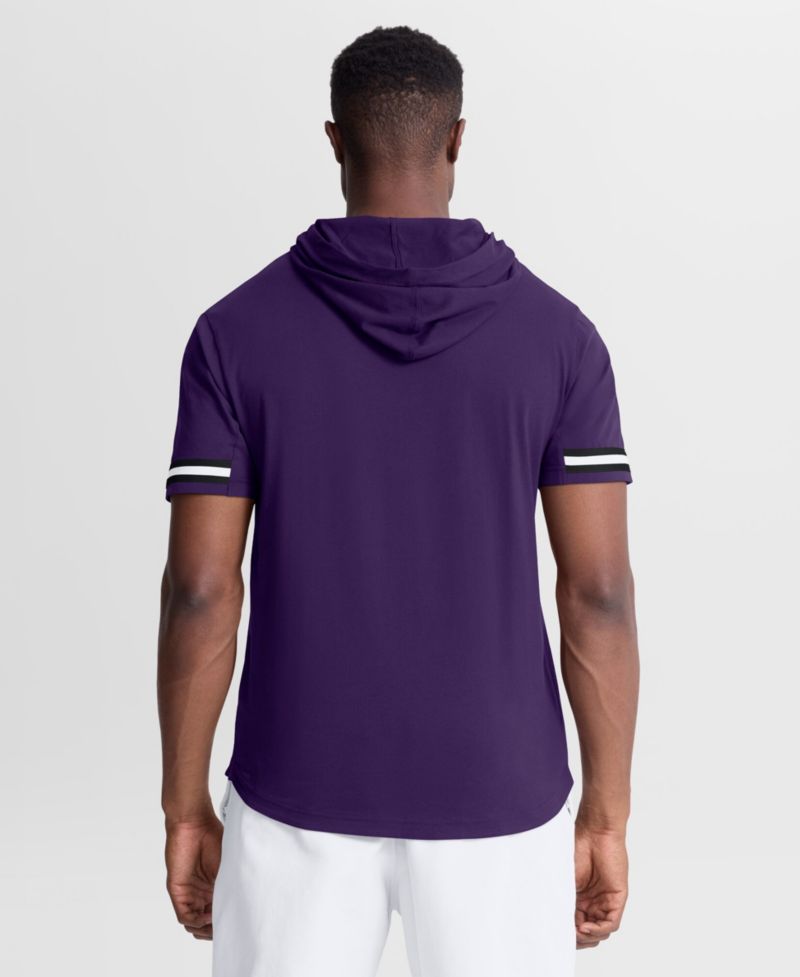 Men's Purple Baltimore Ravens Optimal Play Short Sleeve Hooded T-Shirt