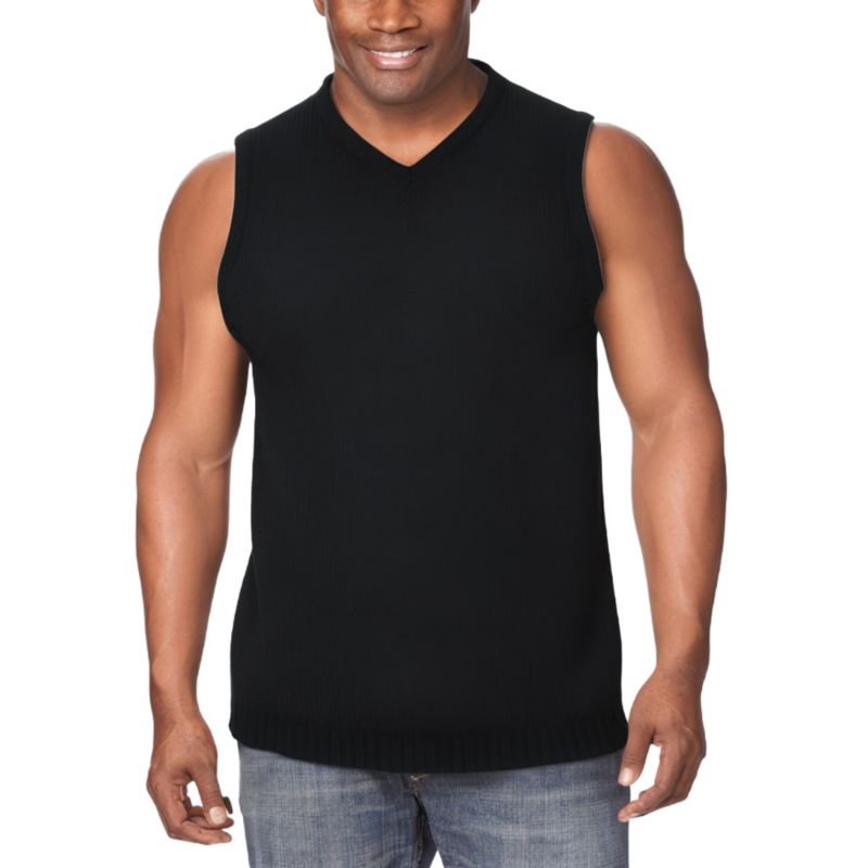 Men's Shaker Knit V-Neck Sweater Vest