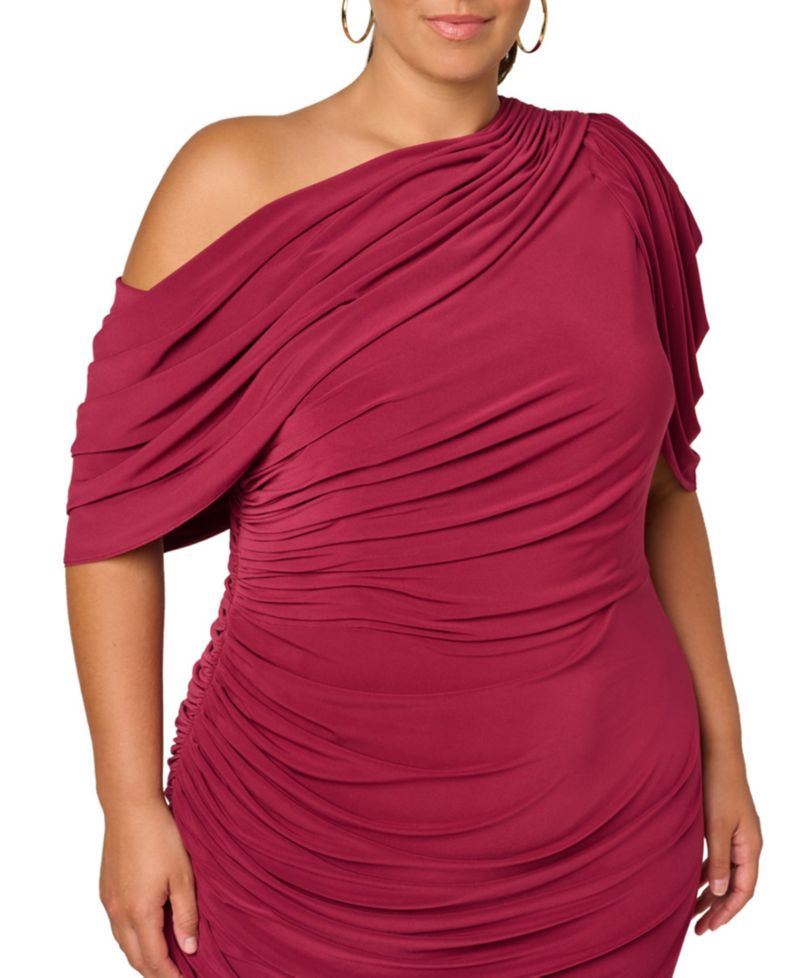 Plus Size One-Shoulder Asymmetrical Dress