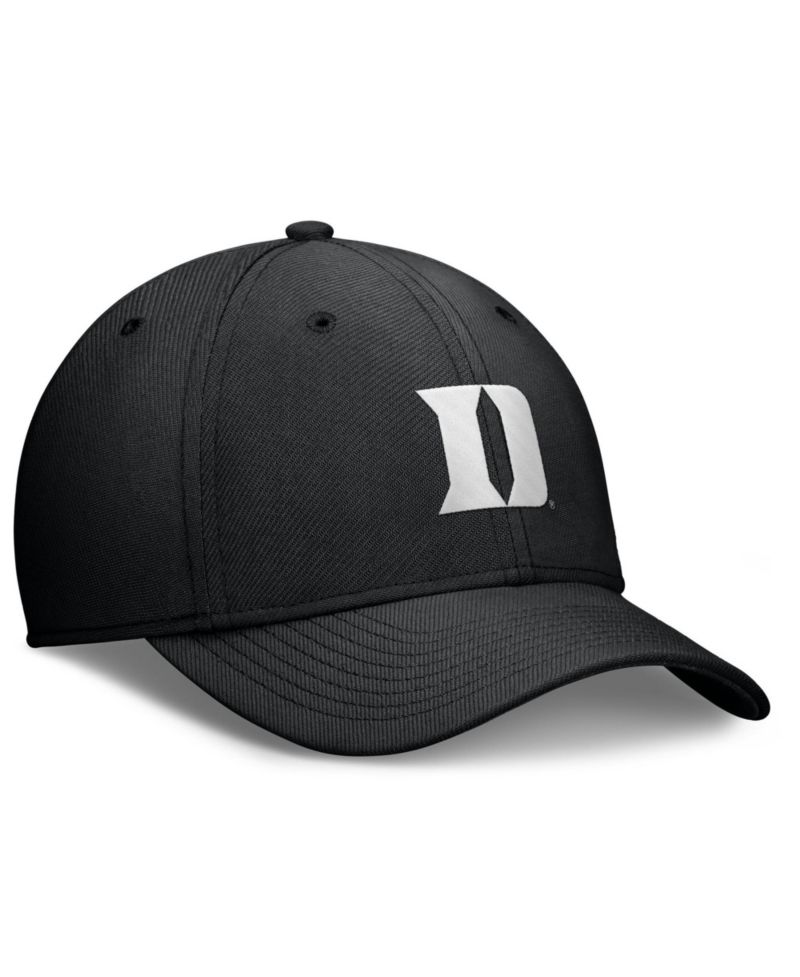 Men's Black Duke Blue Devils Rise SwooshFlex Dri-FIT Hat