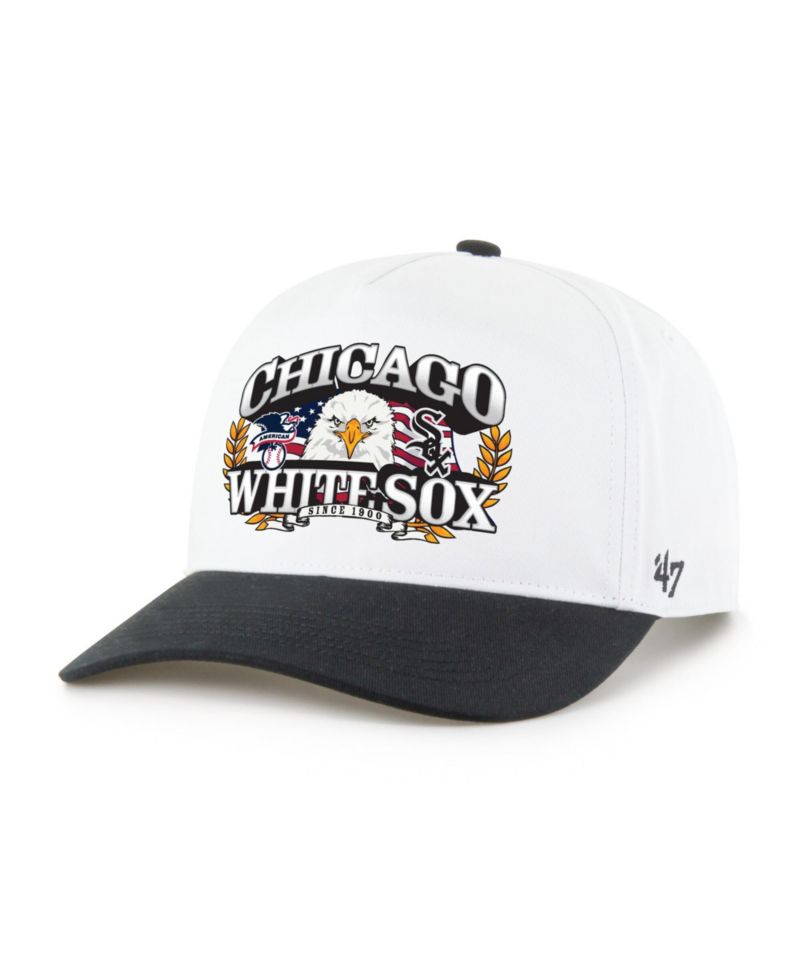 Men's White/Black Chicago White Sox Americana Eagle Hitch Adjustable Hat