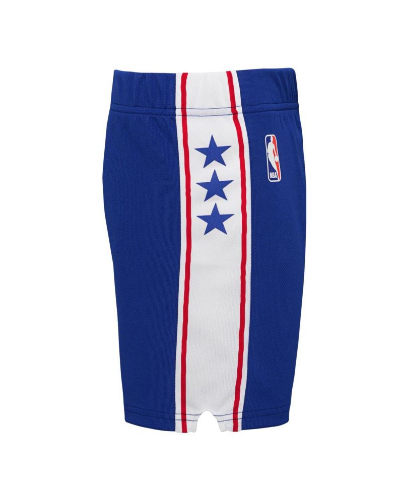 Little Boys and Girls Royal Philadelphia 76ers Icon Replica Shorts
