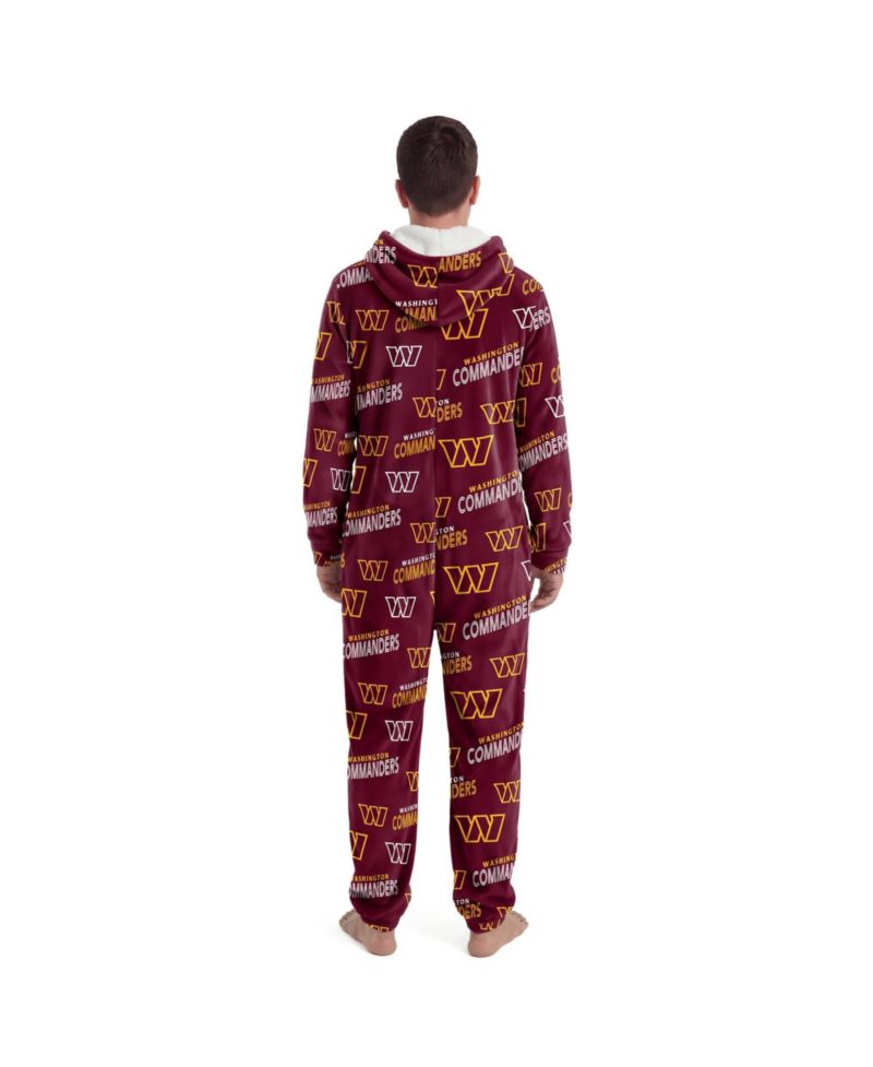 Men's and Women's Burgundy Washington Commanders Sidekick Union Suit