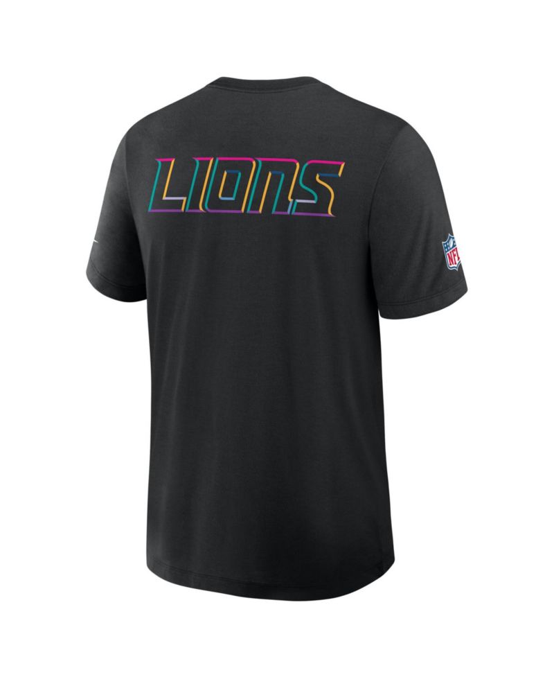 Men's Black Detroit Lions Tall 2025 NFL Crucial Catch Tri-Blend Dri-FIT T-Shirt