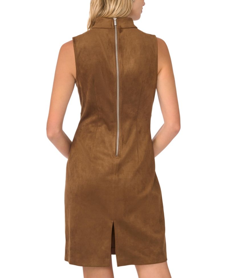 Women's High Neck Princess Seam Midi Dress
