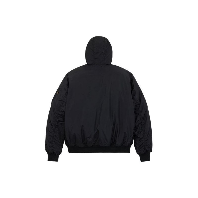 Men's Ma-1 Hooded Oxford Flight Jacket