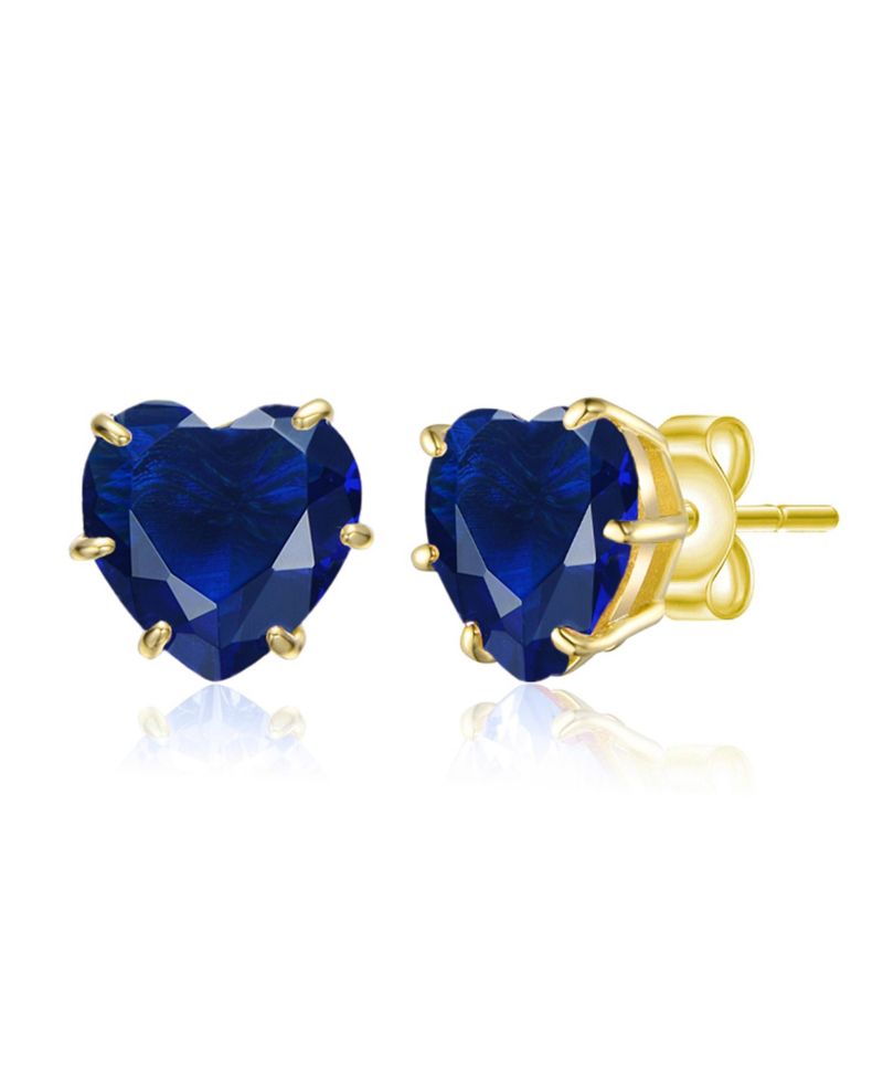 Charming Heart Cubic Zirconia 8MM Dainty Stud Earrings