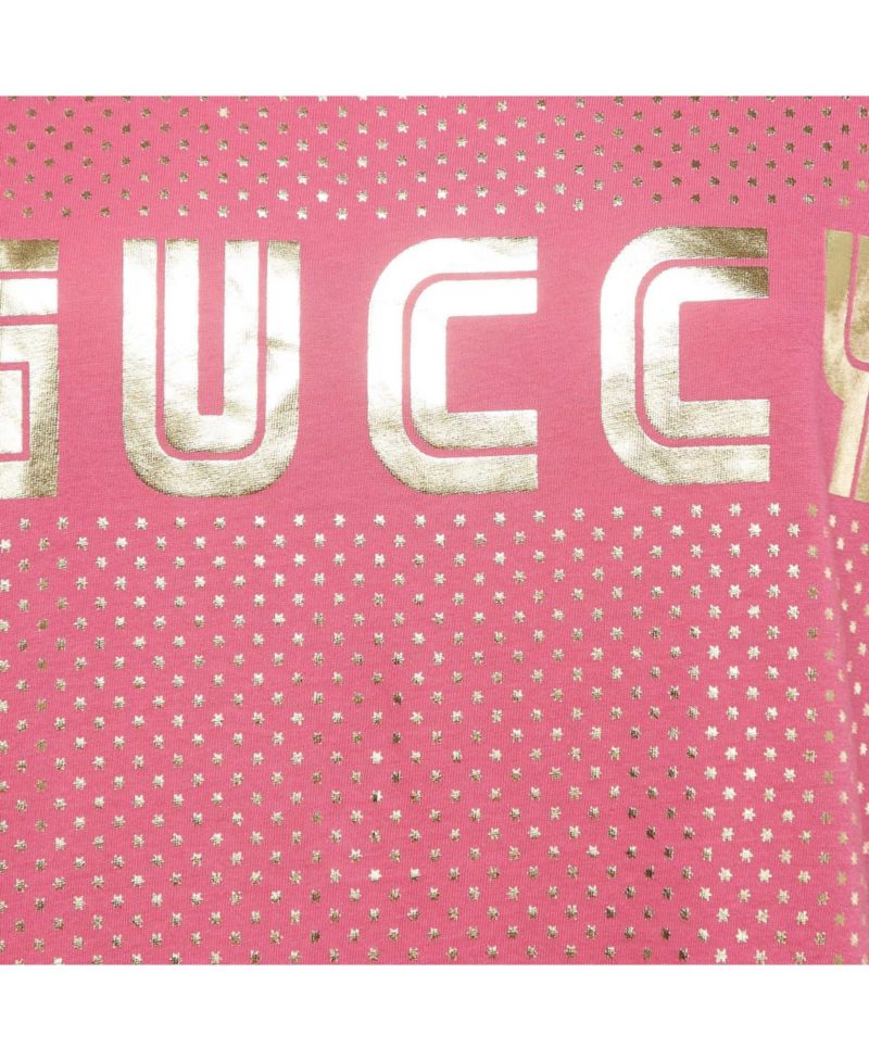 Women's Gucci Star Foil Print Oversized T-Shirt