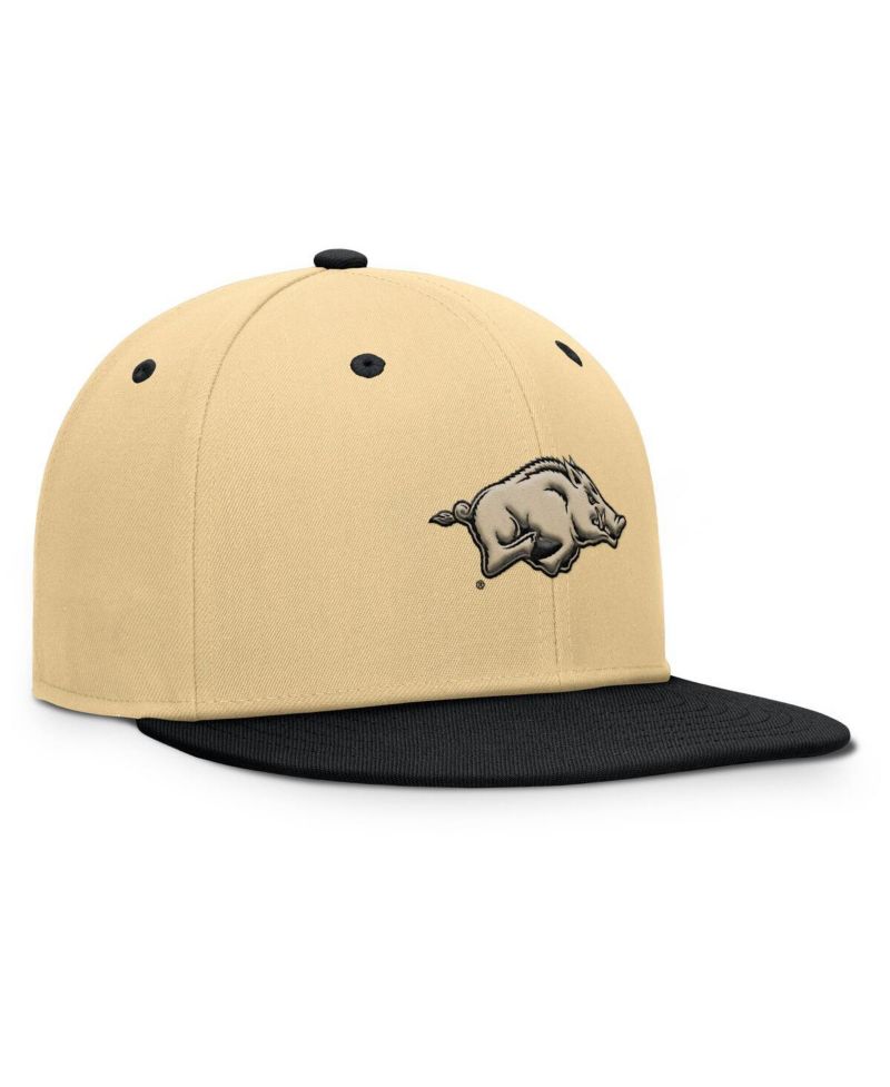 Men's Gold/Black Arkansas Razorbacks Balance Fitted Hat