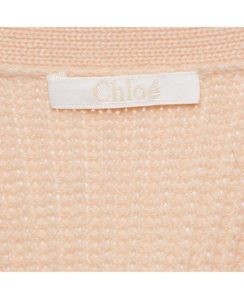 Women's Pastel Pink Cashmere Knit Button Front Cardigan