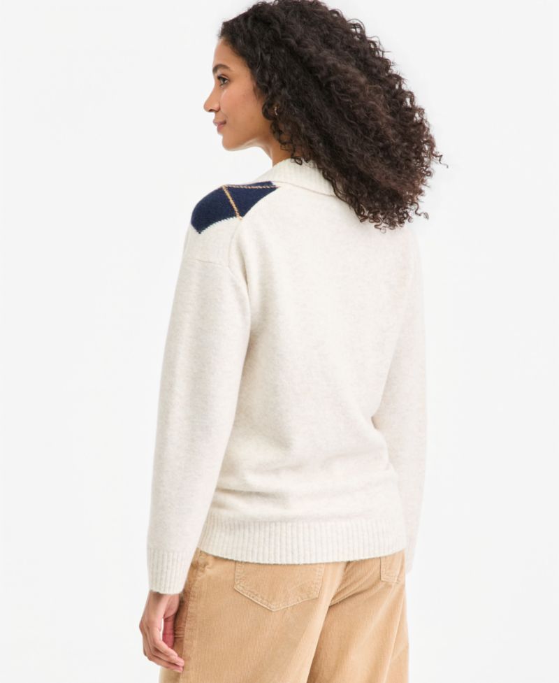 Women's Long-Sleeve Polo Sweater