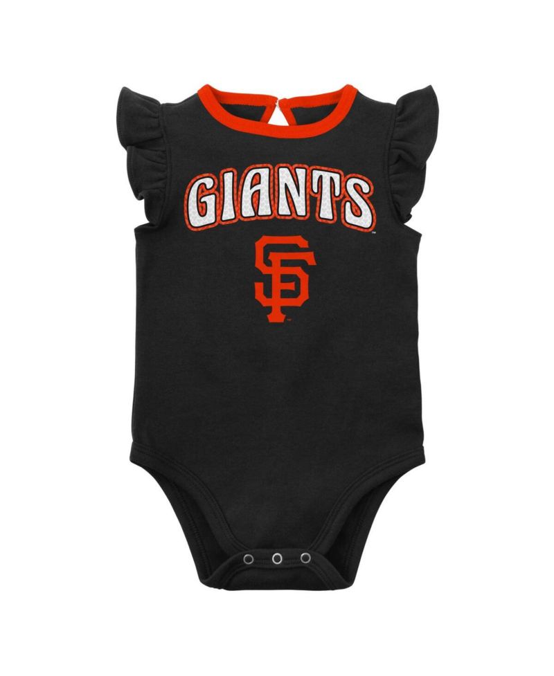 Infant Boys and Girls Black, Heather Gray San Francisco Giants Little Fan Two-Pack Bodysuit Set