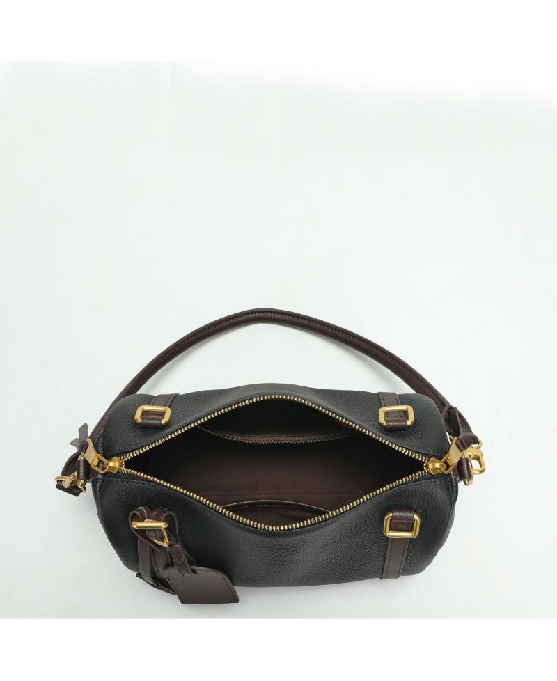 Women's Elara Pebbled Leather Satchel Boston Dome Bag Top Handle Shoulder Crossbody Handbag