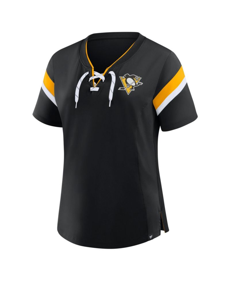 Women's Black Pittsburgh Penguins Offside Athena T-Shirt