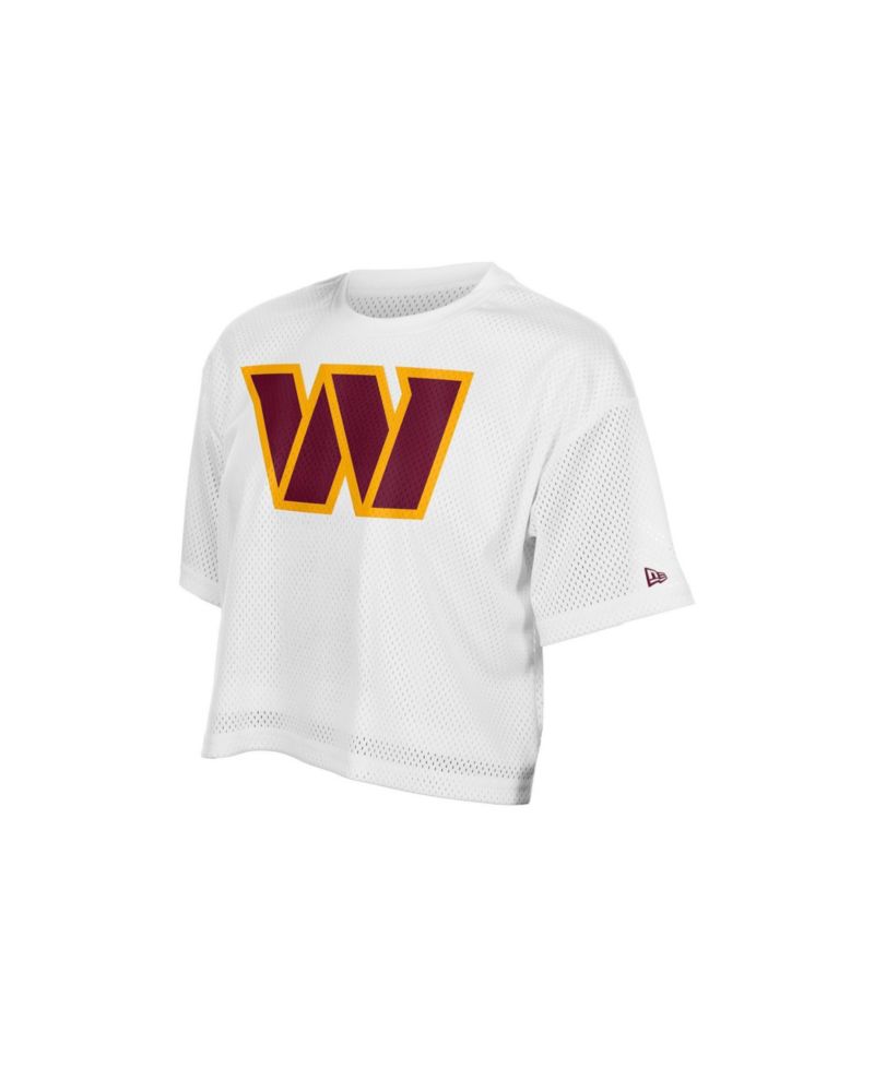 Women's Washington Commanders Cropped Boxy Mesh T-Shirt