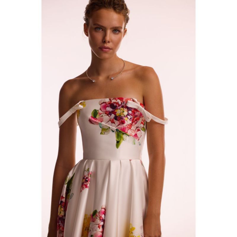 Women's Tea-length floral dress