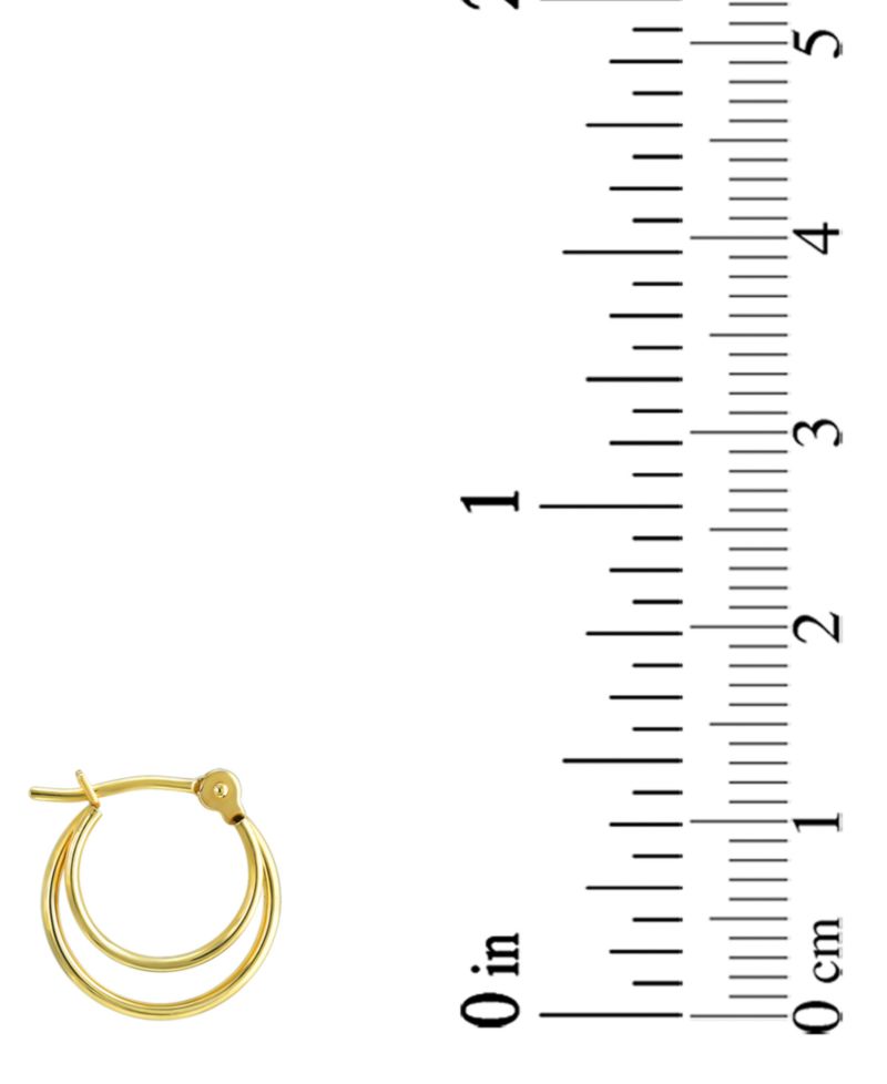 Double Hoop Earrings in 10k Yellow Gold