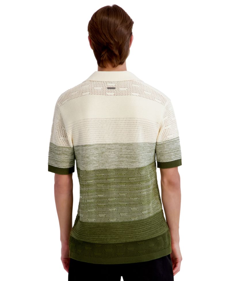 Men's Short-Sleeve Johnny Collar Polo Shirt