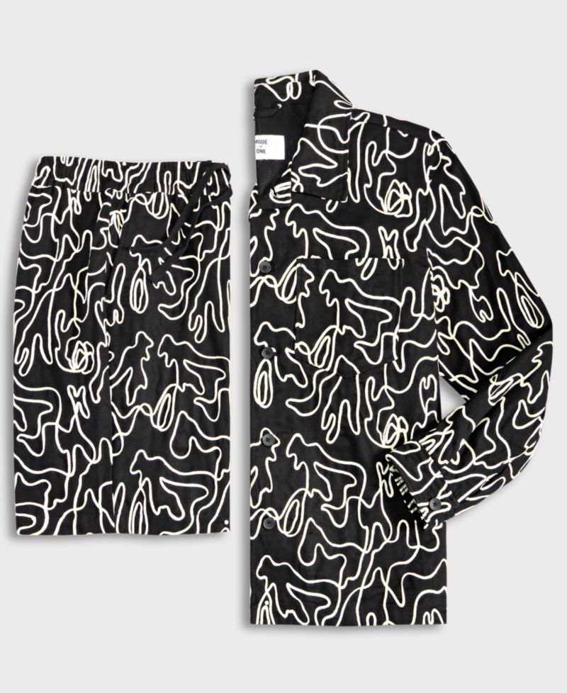 Men's Floral Embroidered Shorts