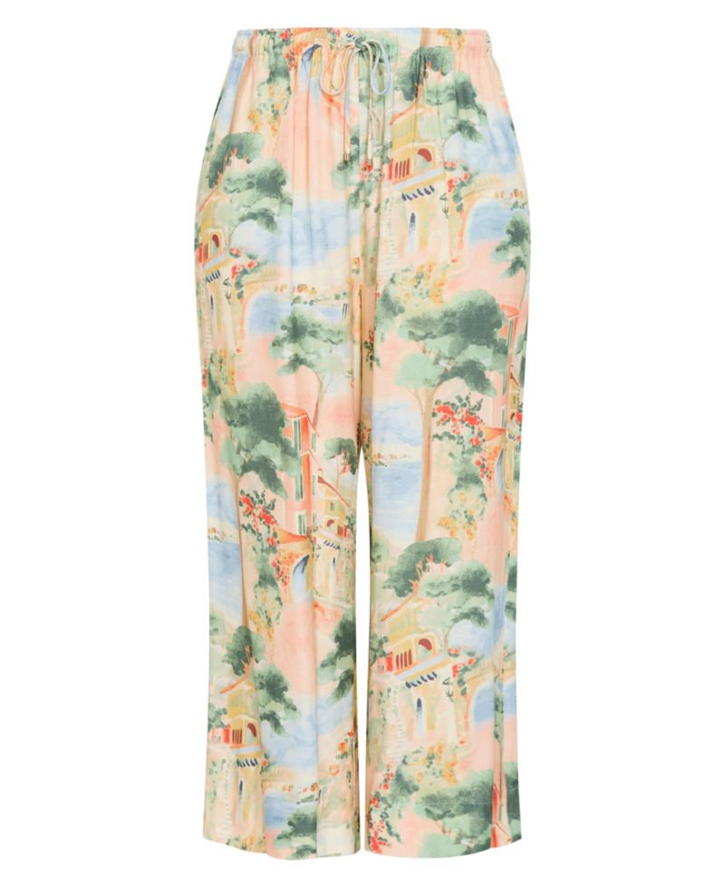 Women's Halle Sardinia Print Wide Leg Pant