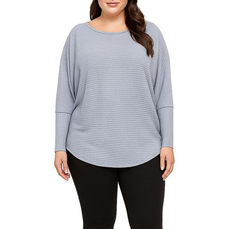 Plus Size Dolman Sleeve Rib Top